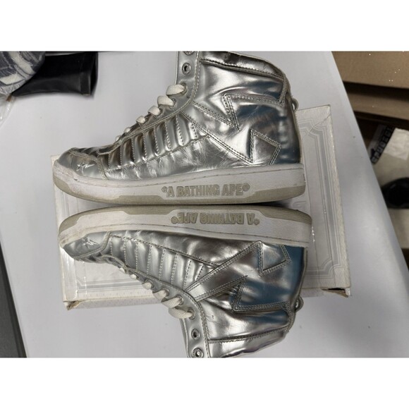A Bathing Ape (BAPE) 88 SK8 Sta \'Silver\' High Top Foil 191-063 9.5 main image 7